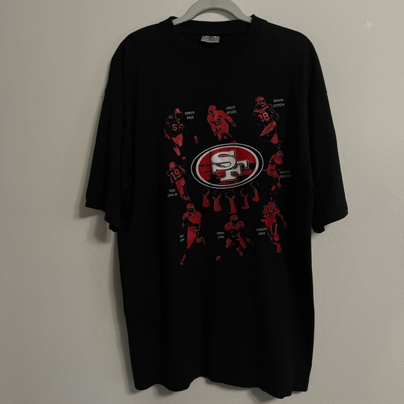 2012 San Francisco 49ers T-shirt Vintage XL Rare Willis Gore Davis Faithful Only - Picture 2 of 6